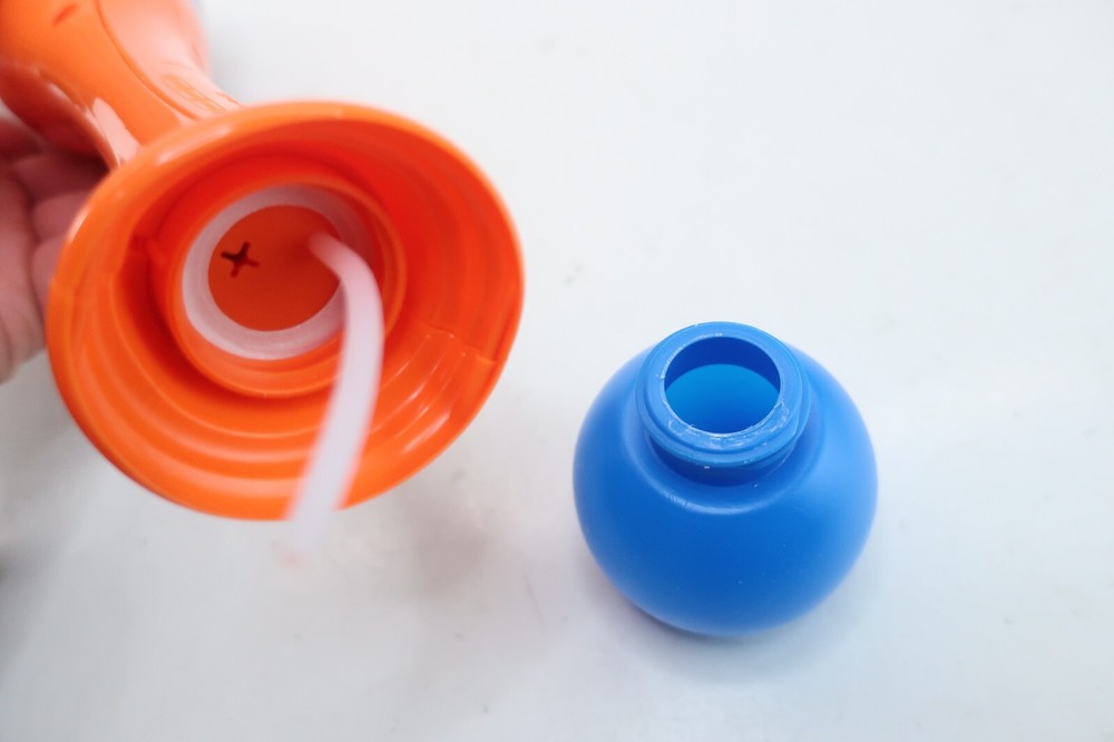 Legoland Everything is Awesome Orange Blue Light Up Refillable Bubble Wand