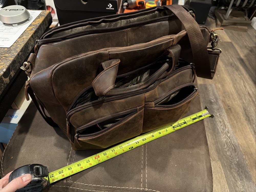 Tiding Leather Messenger Bag