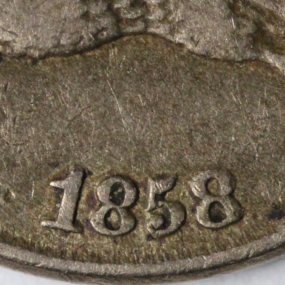 1858/7 LL Flying Eagle Cent Penny XF E144 GKAPO