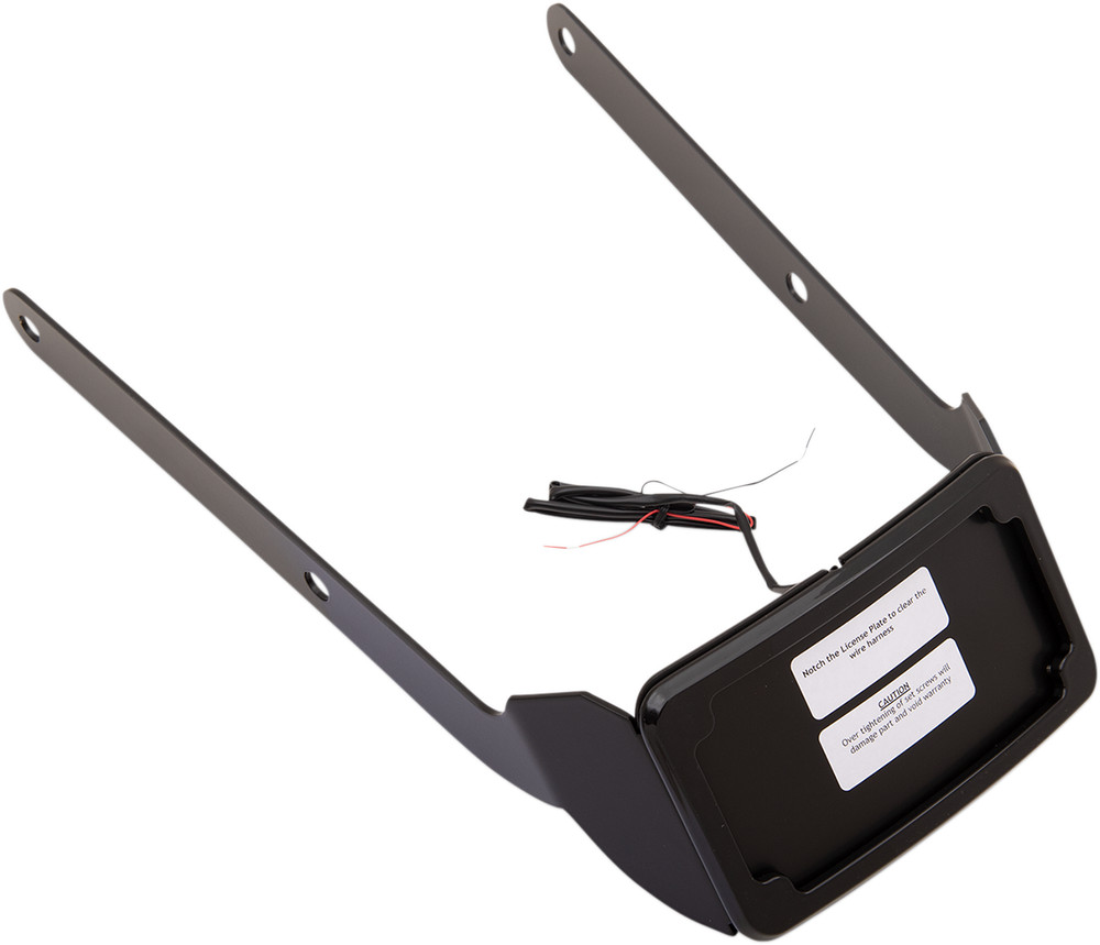 CYCLE VISIONS LP Plate Frame & Mount W/ Tag  Light -HARLEY FXSB - Black