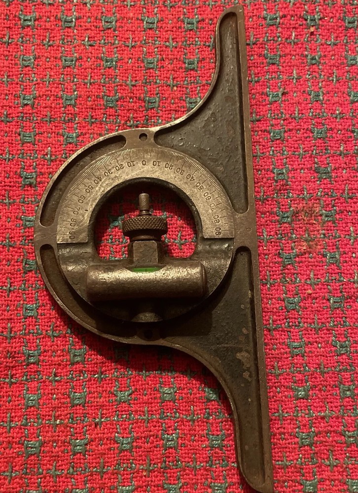 Brown & Sharpe Combination Square Protractor Head Machinist Tool USA