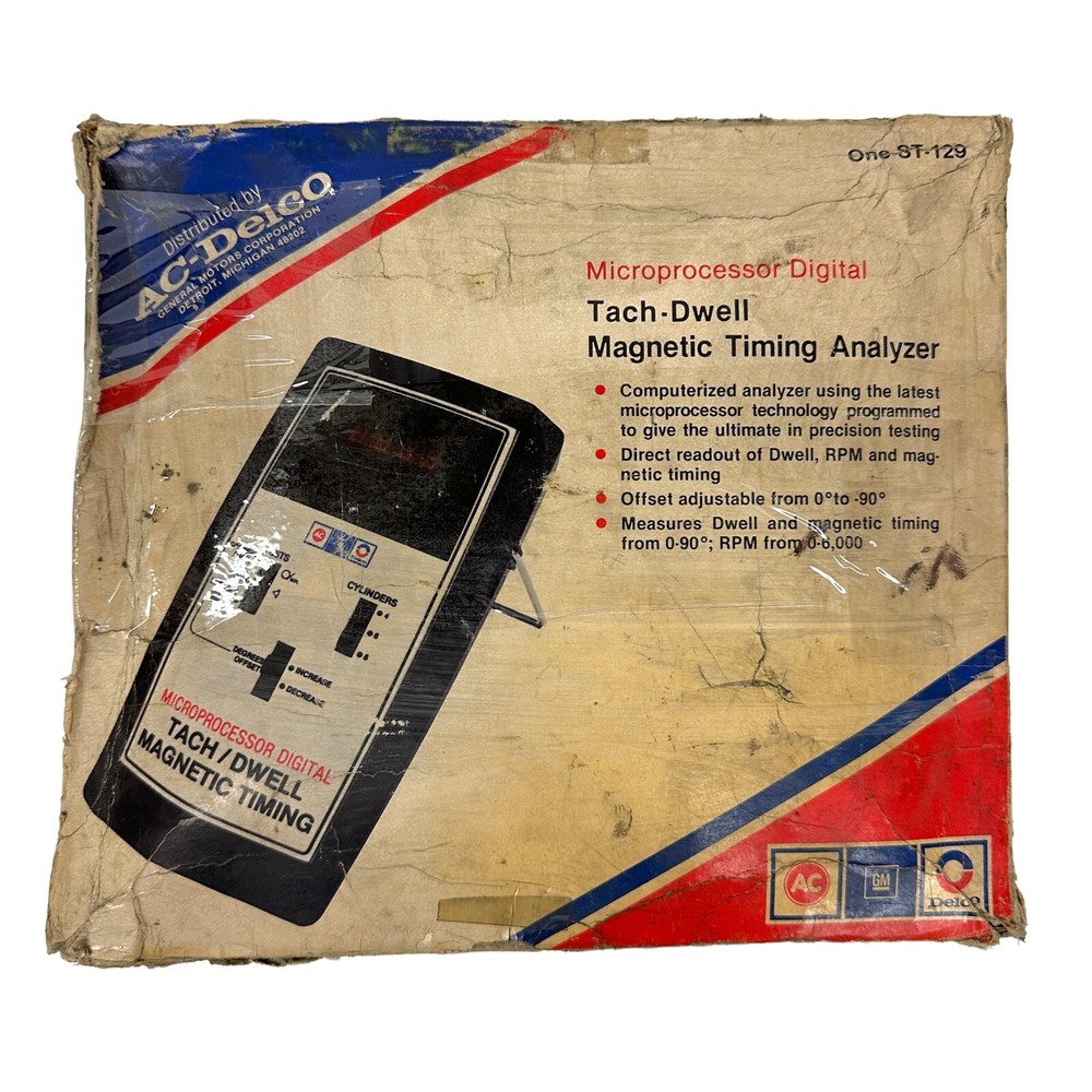 AC Delco One ST-129 Microprocessor Digital Tach Dwell Magnetic Timing Analyzer
