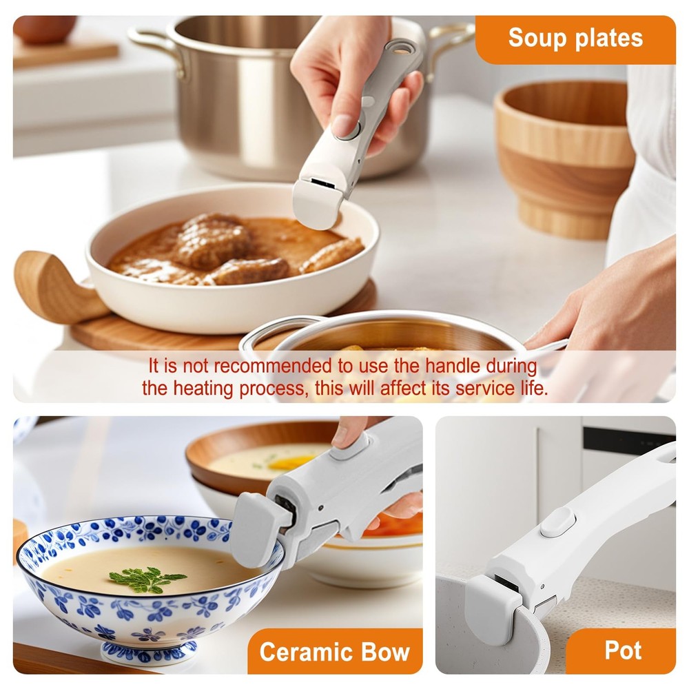 Deteachable Pan Grpper Handle - Black - Detachable Removable pan Handle, Repl...