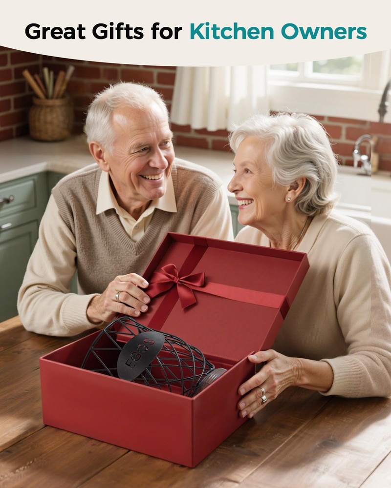 Chicken Egg Basket for Gathering Fresh Eggs with Metal Handle, Wire Egg Colle...