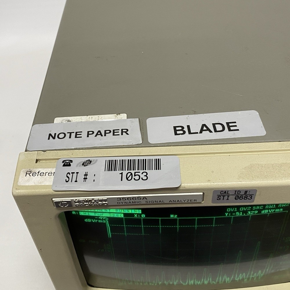 HP 35665A Dynamic Signal Analyzer Pre Owned. Read RS18