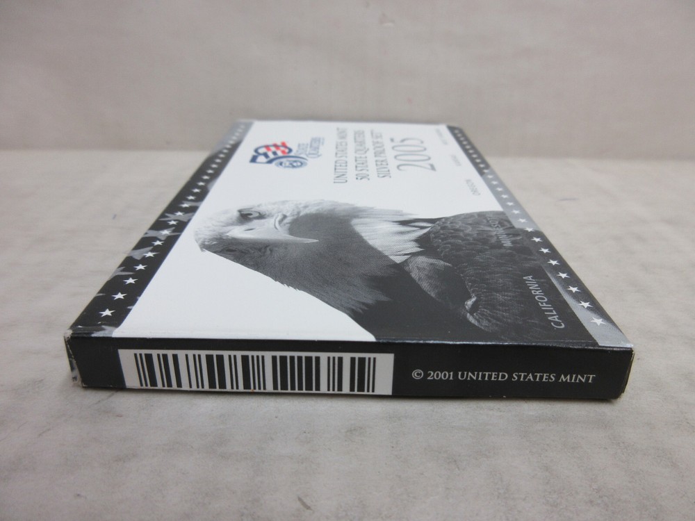 EMPTY PACKAGING Box Lenses & COA for 2005 US 50 State Quarters Silver Proof Set