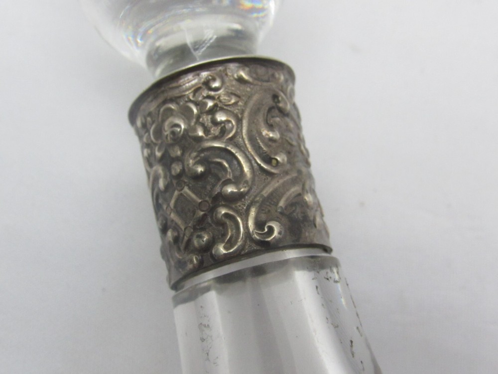 Antique Swedish Silver Bottle Decanter Open Work Rococo Revival