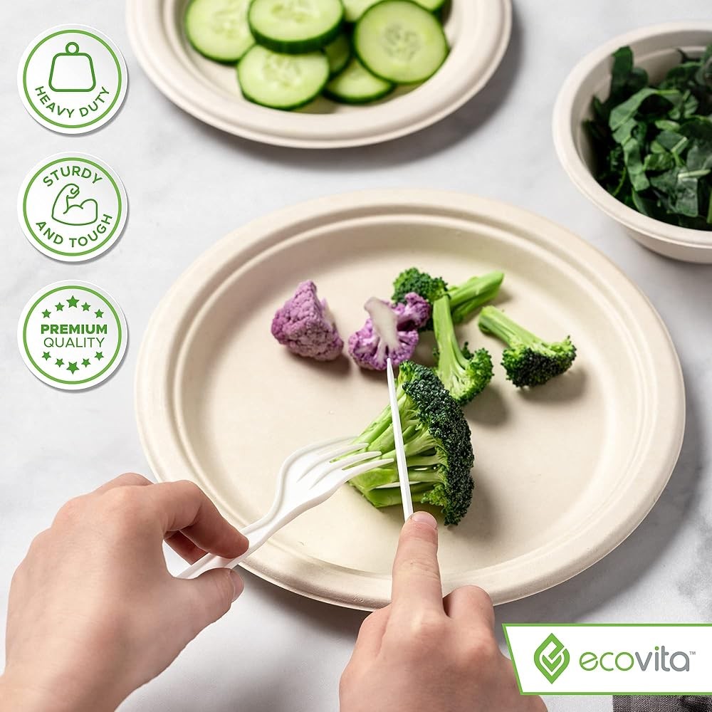 postable Paper Plates [.] – 150 Disposable Plates Eco