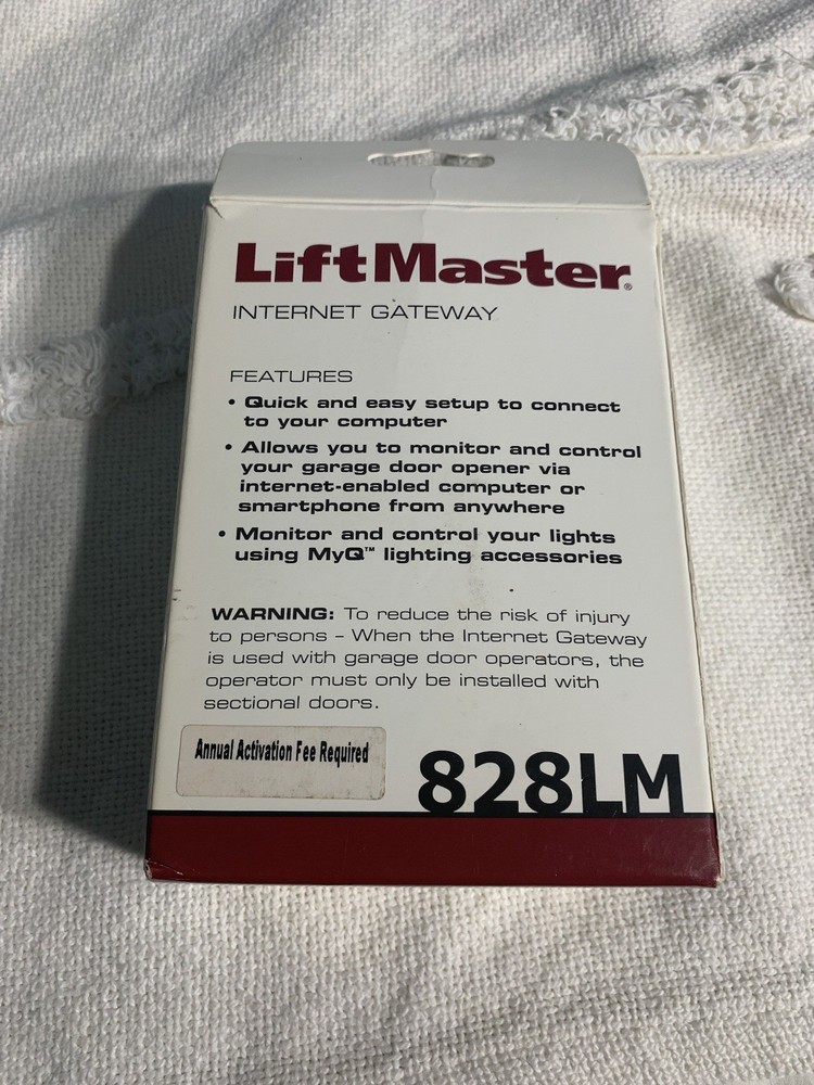 LiftMaster 828LM Internet Gateway MISSING POWER CORD READ