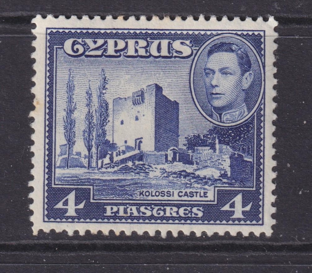 CYPRUS, 1951 KGVI 4pi. Kolossi Castle, lhm.