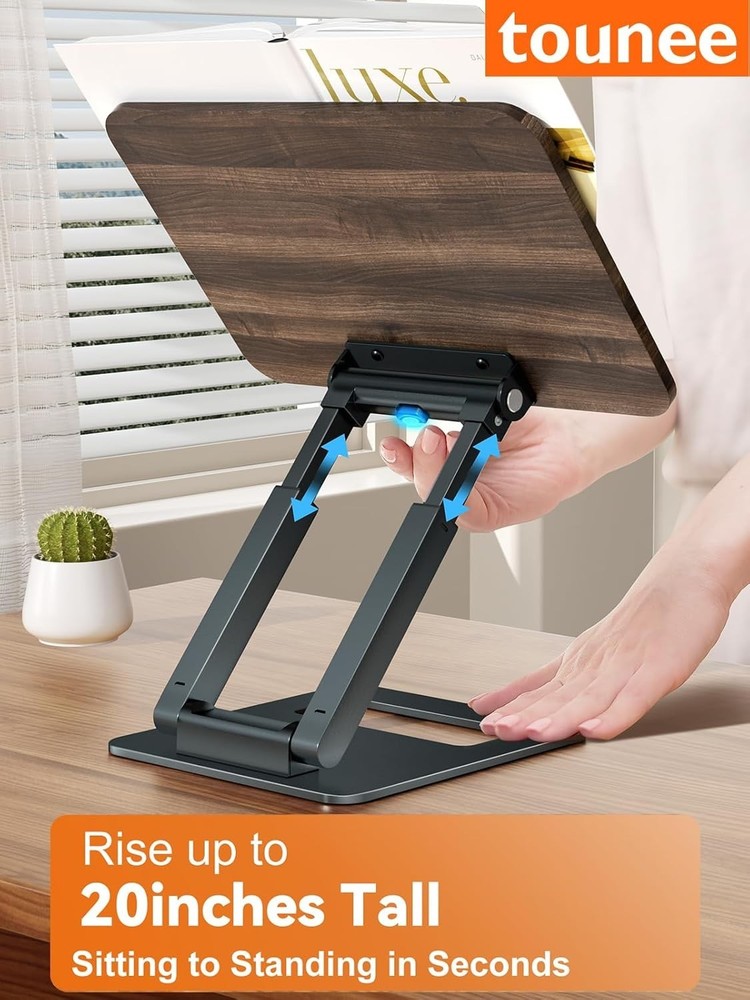 Book Stand Telescopic Book Holder Stand Adjustable Height Pull Out Design