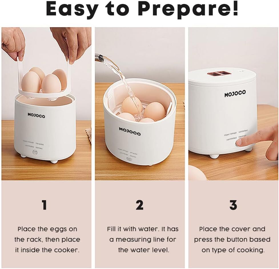 Quick Egg Cooker - Smart Egg Cooker with Auto-Off and Alarm Function