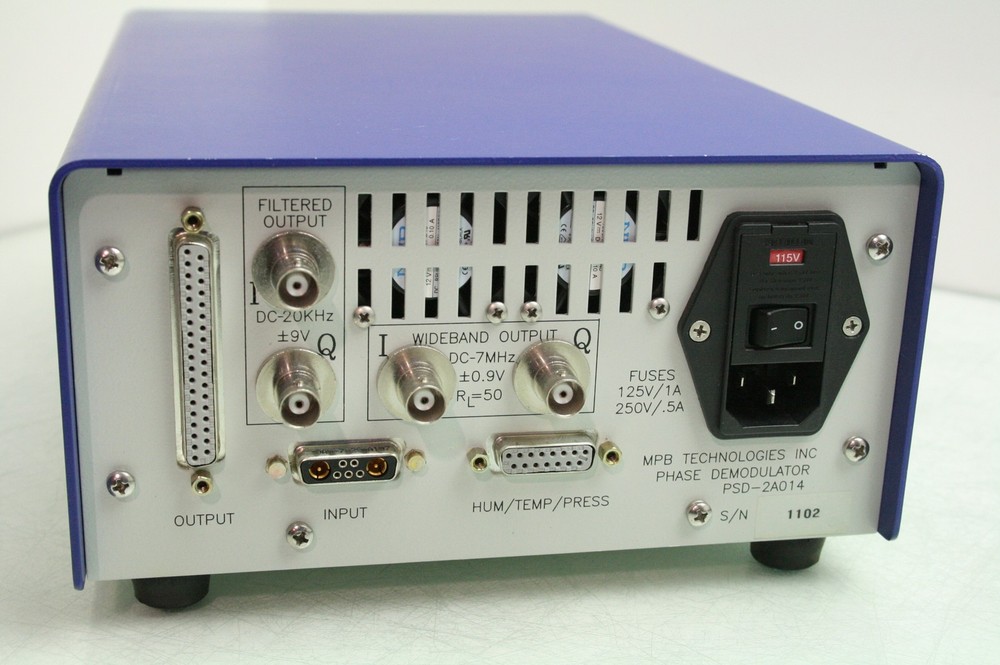 MPB PSD-2A014 Wideband Phase Demodulator Filtered Output Analyzer