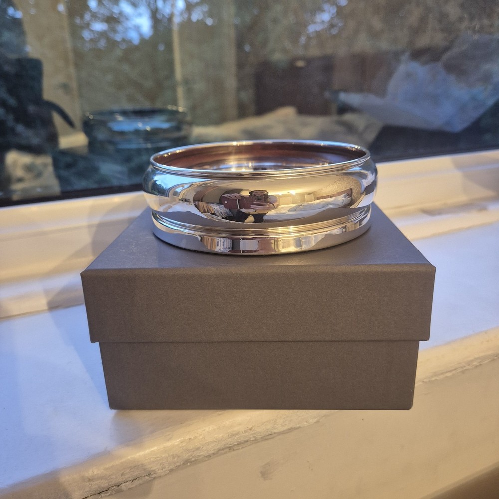 NEW Silver Hallmarked Wine Coaster With Box