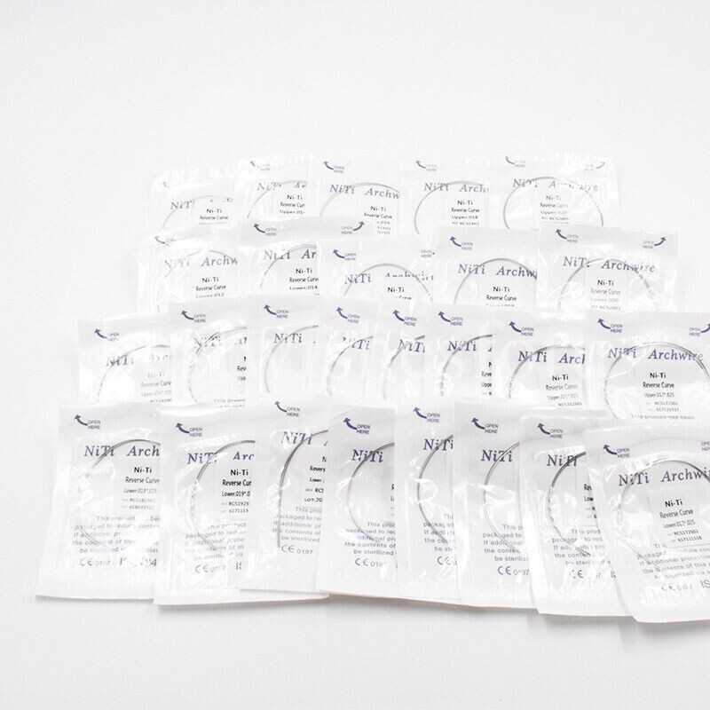 50 Packs Dental Orthodontic Elastic Niti Arch Wire Rectangular Ovoid Form 2Pc/pk