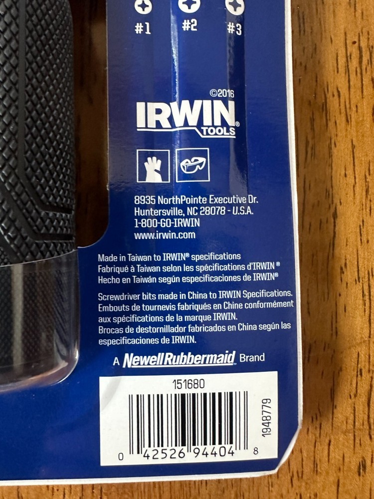 Irwin Tools 1948779 Extending Screwdriver with 5 Impact Bits New