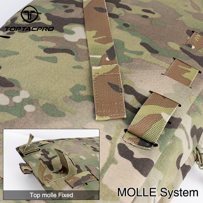 TOPTACPRO Tactical Hydration Backpack 2L MOLLE Water Bag Hydration Pouch Camo MC