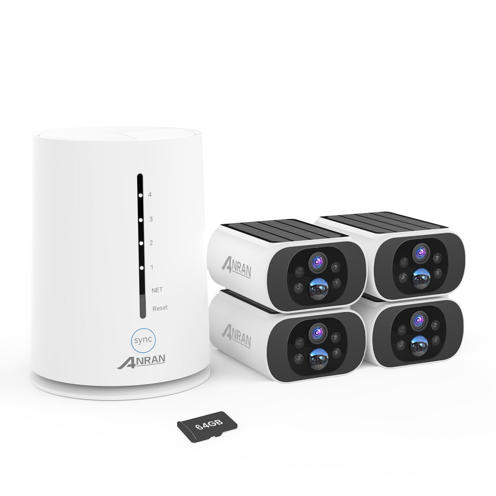 ANRAN Wifi Wireless Security Camera System Solar Battery Powered Home 2 Way Talk