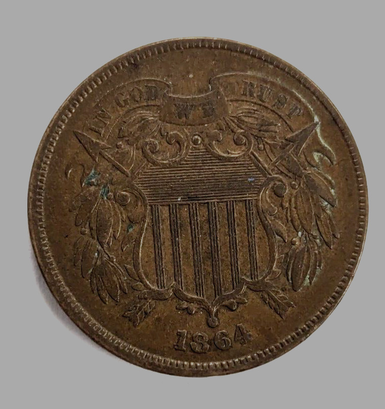 1864 Two Cent Piece ~ 2C ~ Civil War Era ~ Nice type Coin ~ #404