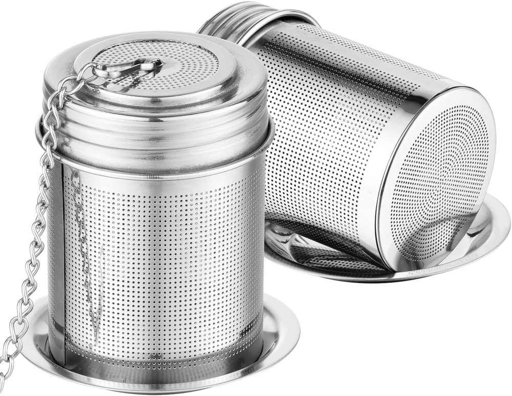 2Packs Tea Filter,Cooking Infuser with Extra Fine Mesh Tea Ball Strainers Thread