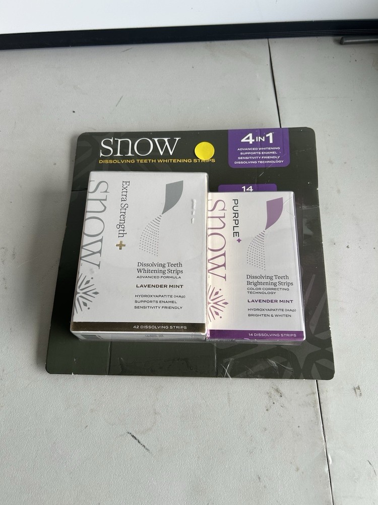 Dissolving Teeth Whitening Strips 42 Extra Strength + 14 Brightening *Open Box*
