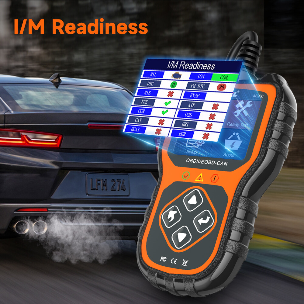 ANCEL AS200 OBD2 Code Reader Scanner Diagnostic Tool DTC Lookup I/M Readiness US