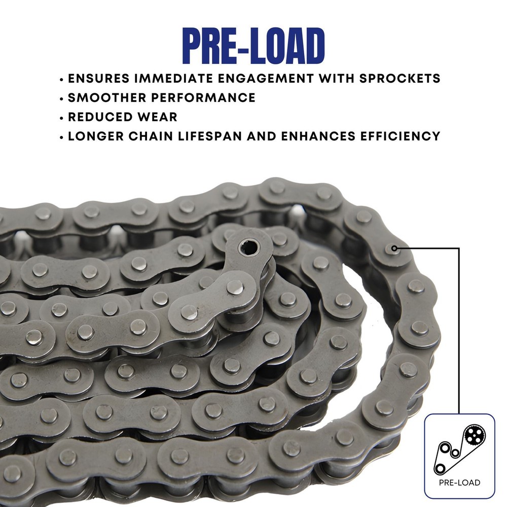 #60 Roller Chain 50 Feet with 5 Connecting Links