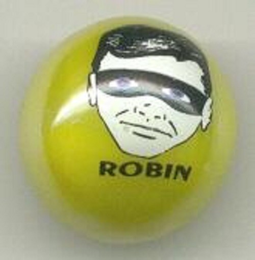 Robin Head Yellow Glass 1" Logo Marble