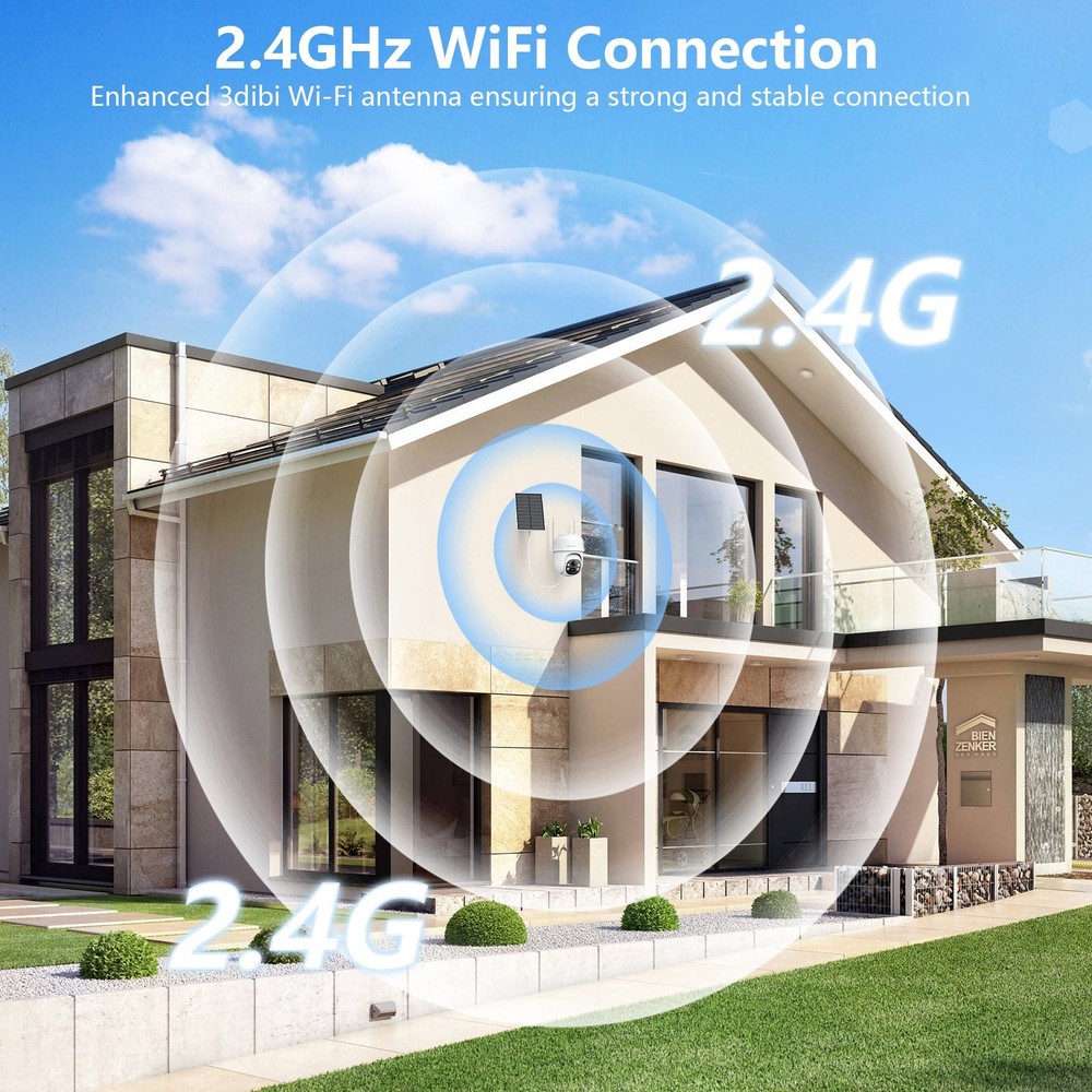 3Pack Wireless Solar Battery Powered Security Camera System Outdoor Home Wifi