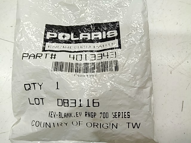 Blank Key - 2000 Polaris NOS