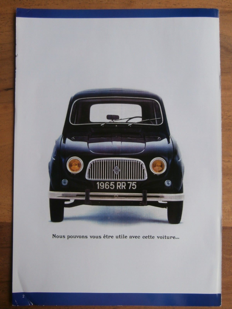 PUBLICITE RENAULT époque 1965