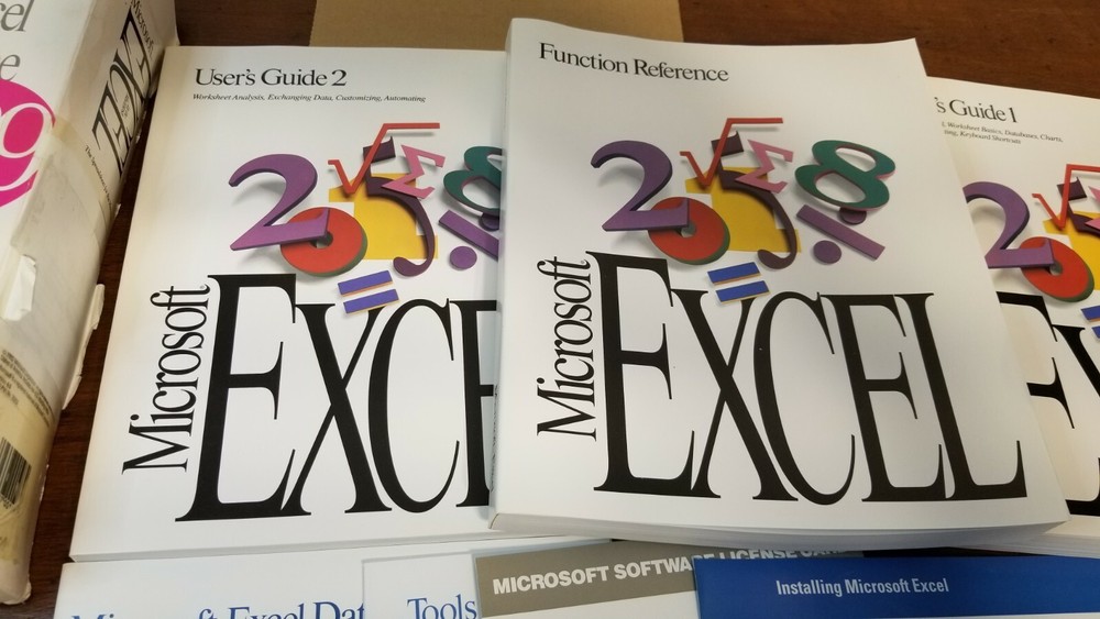 Vtg Microsoft Excel User'sGuides Version 4.0 For Apple Macintosh NO DISKETTES