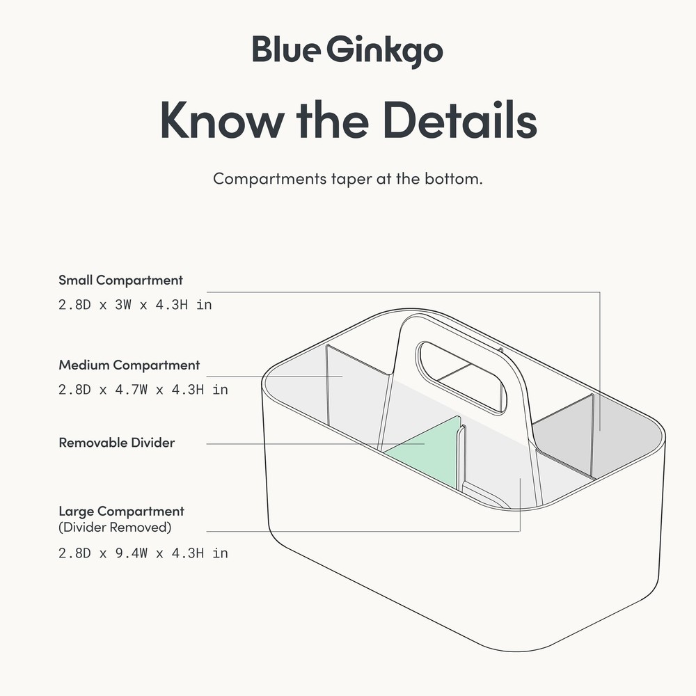 Stackable Organizer Caddy – Korean-Made Portable Tote for Bathroom, Office, C...