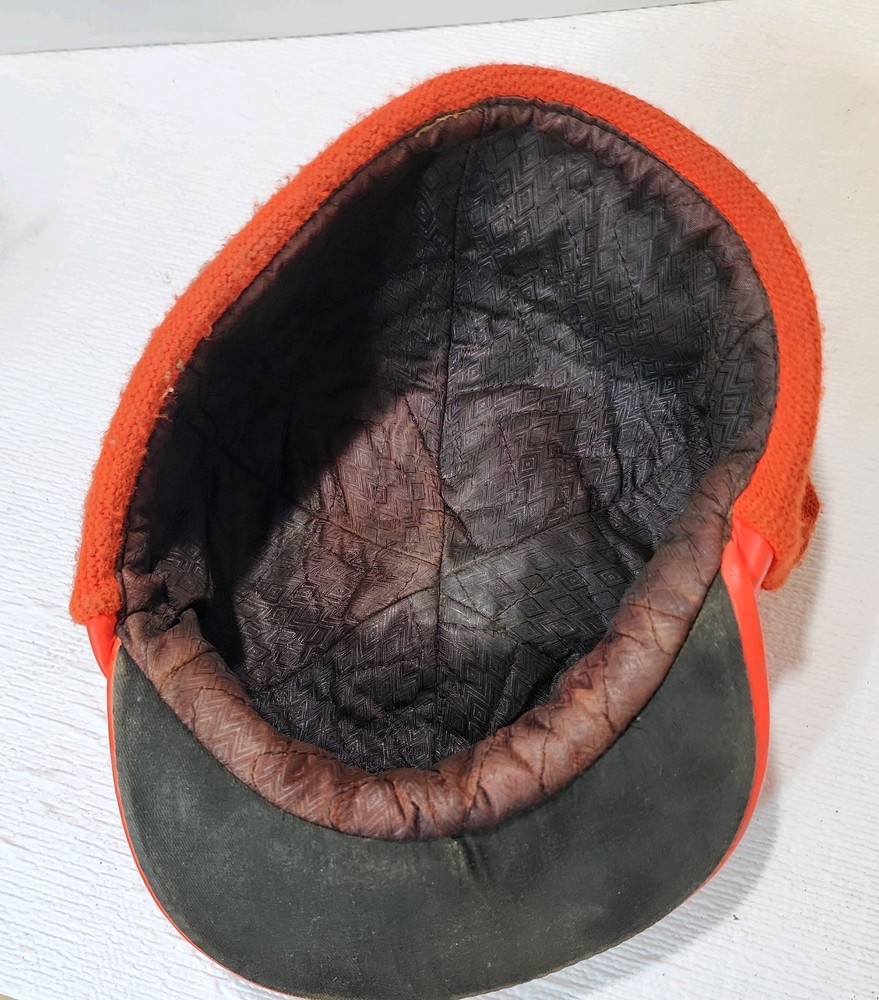 Vintage Hunter Orange Cap Fold Down Ear Flaps.