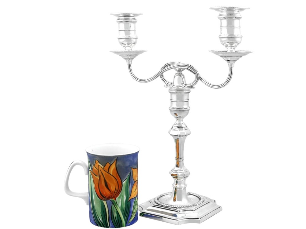Antique Victorian Sterling Silver Two-Light Candelabra (1893)