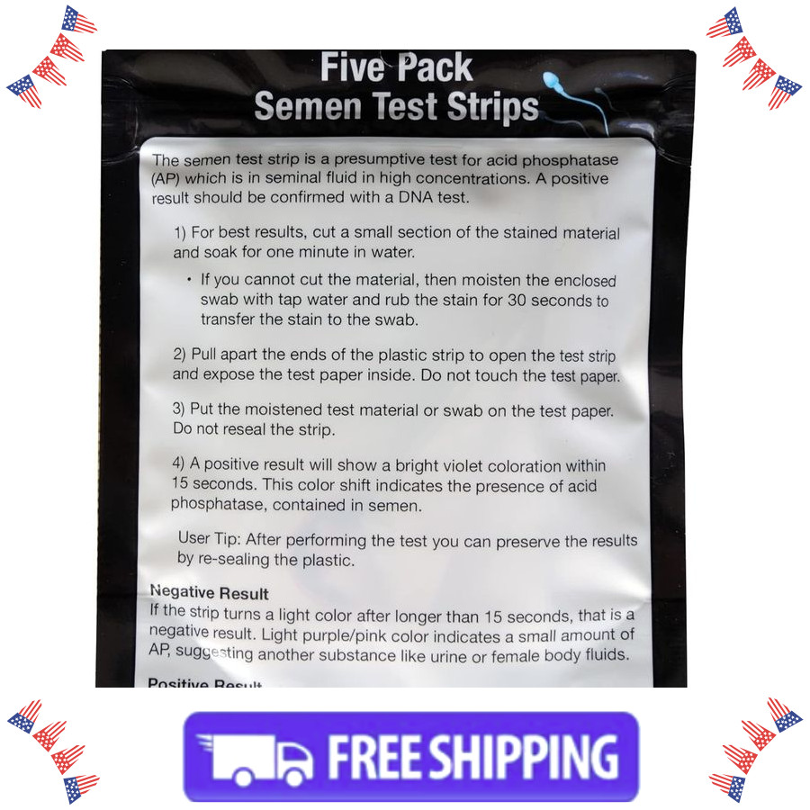 Semen Detection Test Strips, Infidelity Test Kit (5 Pack)