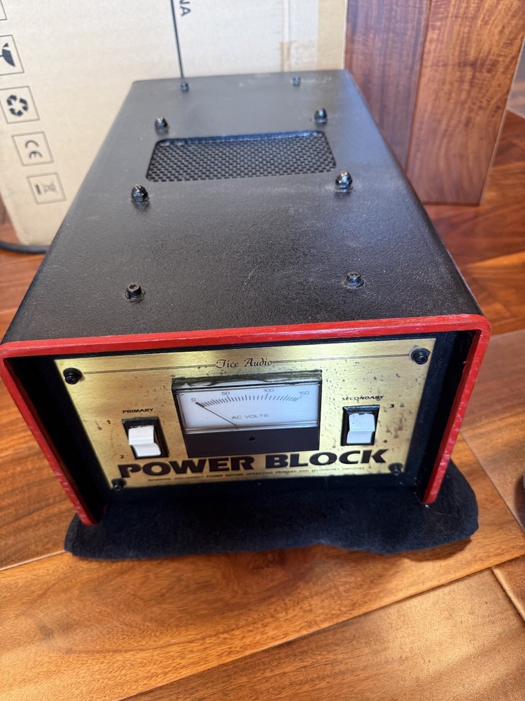 TICE AUDIO POWER BLOCK Power Line Purification /Conditioning System w/Documents
