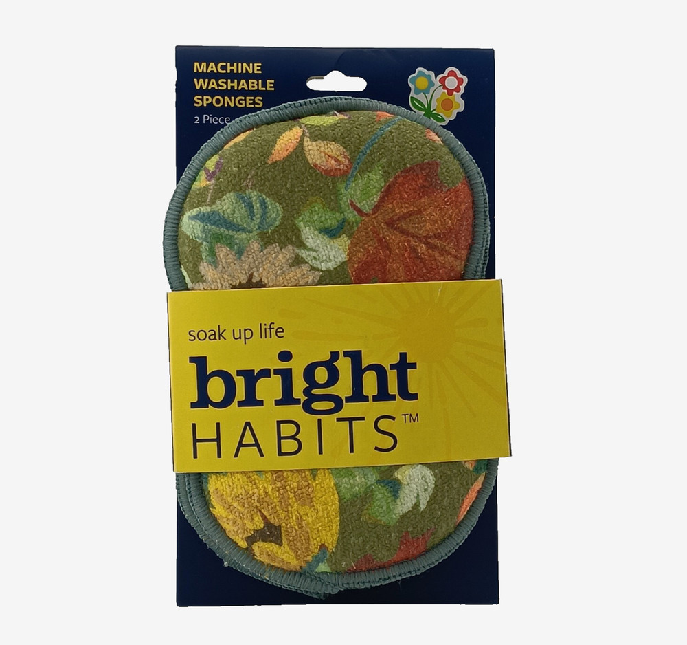 Bright Habits Machine Washable Non-Scratch Sponges - 2 Pack