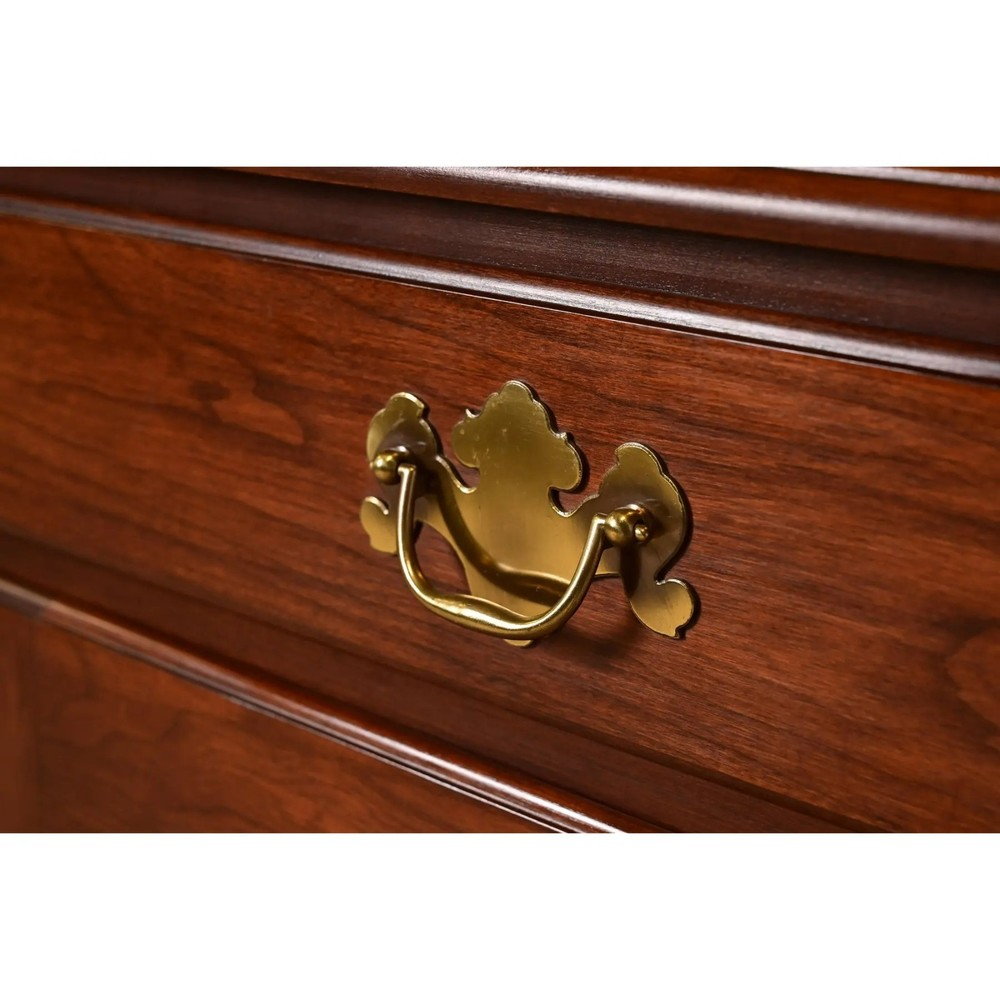 Henkel Harris American Colonial Solid Cherry Wood Breakfront or Sideboard Buffet