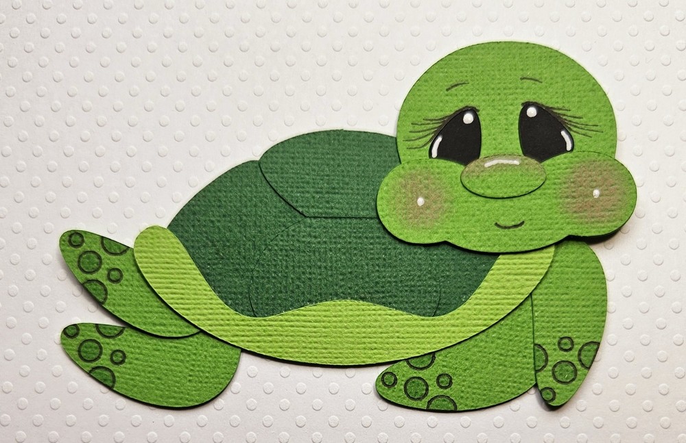 Little Sea Turtle. Scrapbook, Card Making Paper Piecing