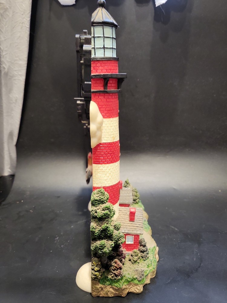 HERCO Gift Professional Lighthouse Figurine Statue Clock 10" Tall