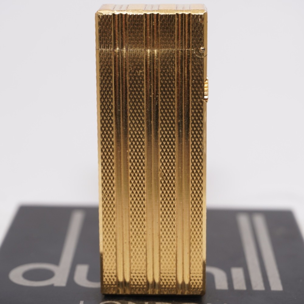 Dunhill Lighter Gold Burley Pattern_Three lines_Ultrasonically cleaned_Working
