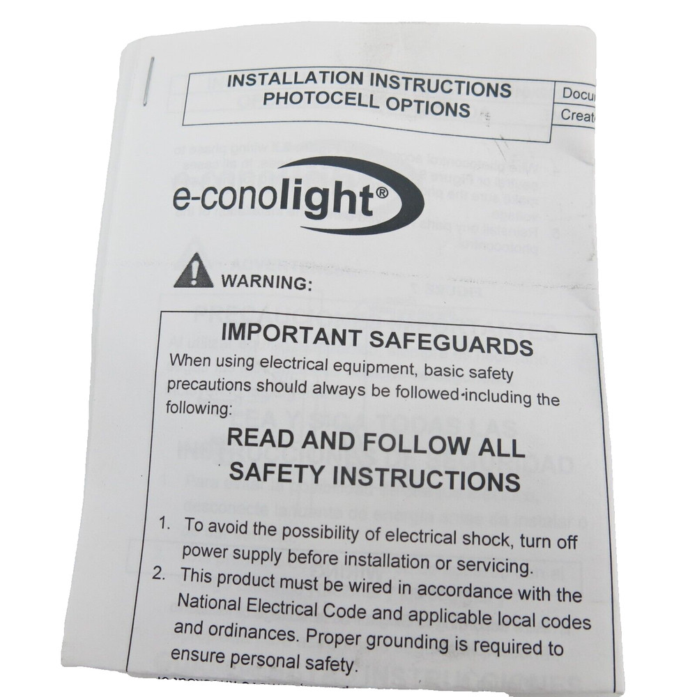 New E-Conolight Photocell Button E-ACP1 120VE-ACP1 BTTN PC DAY NIGHT SENSOR