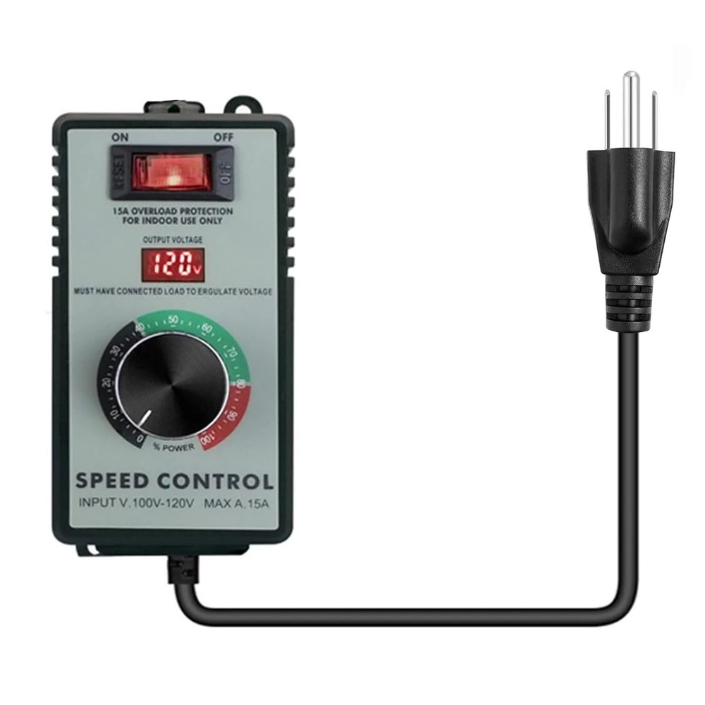 Professional AC Motor Speed Controller 120V for Inductive and Resistive Loads