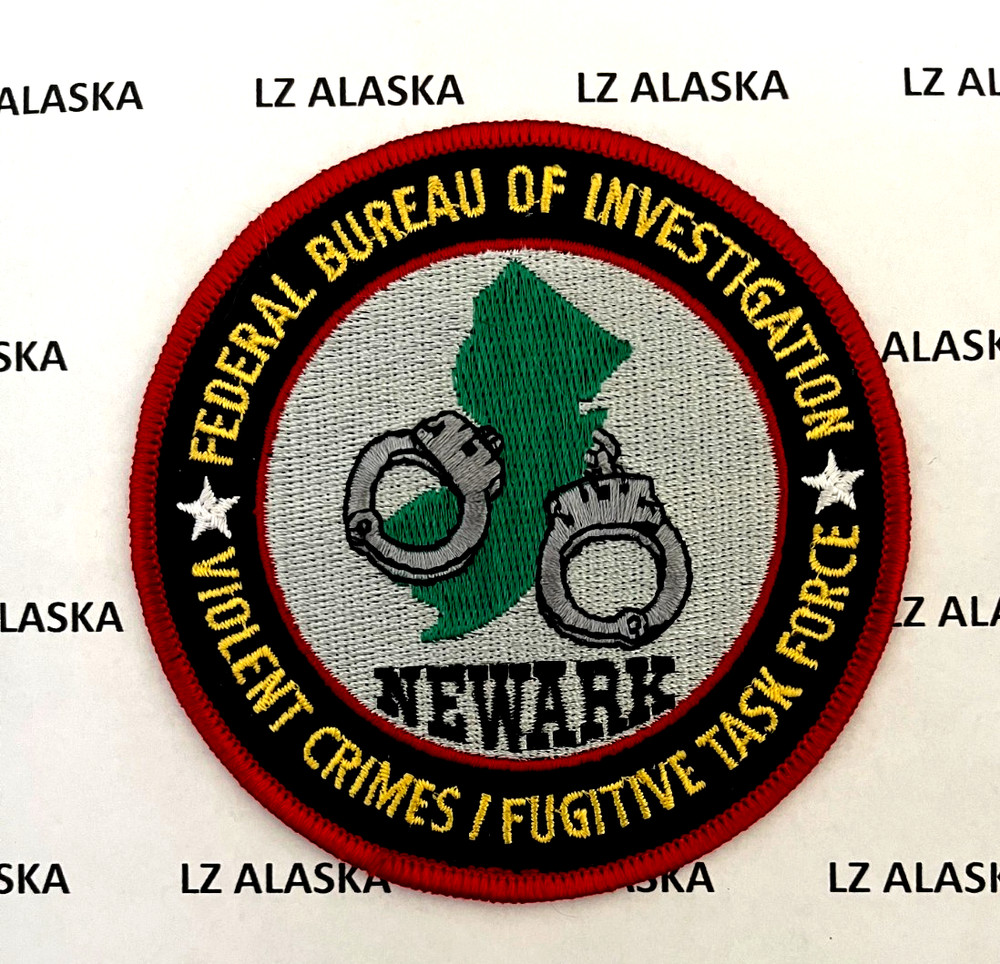 FBI VIOLENT CRIMES / FUGITIVE TASK FORCE PATCH PD2 NEWARK, NJ