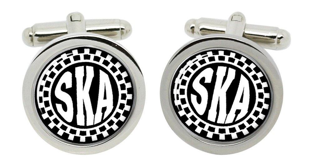 Ska Music Cufflinks in Chrome Box