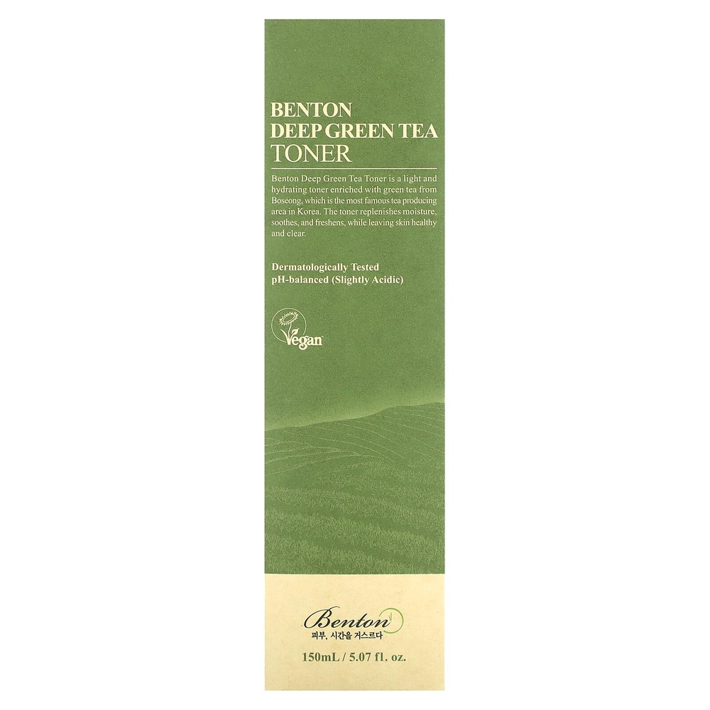 Benton, Deep Green Tea Toner, 5.07 fl oz (150 ml), Dermatologically Tested