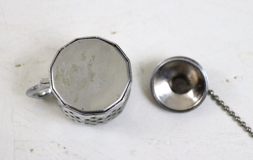 Vintage Teapot Shaped Loose Leaf Tea Infuser Missing Spout