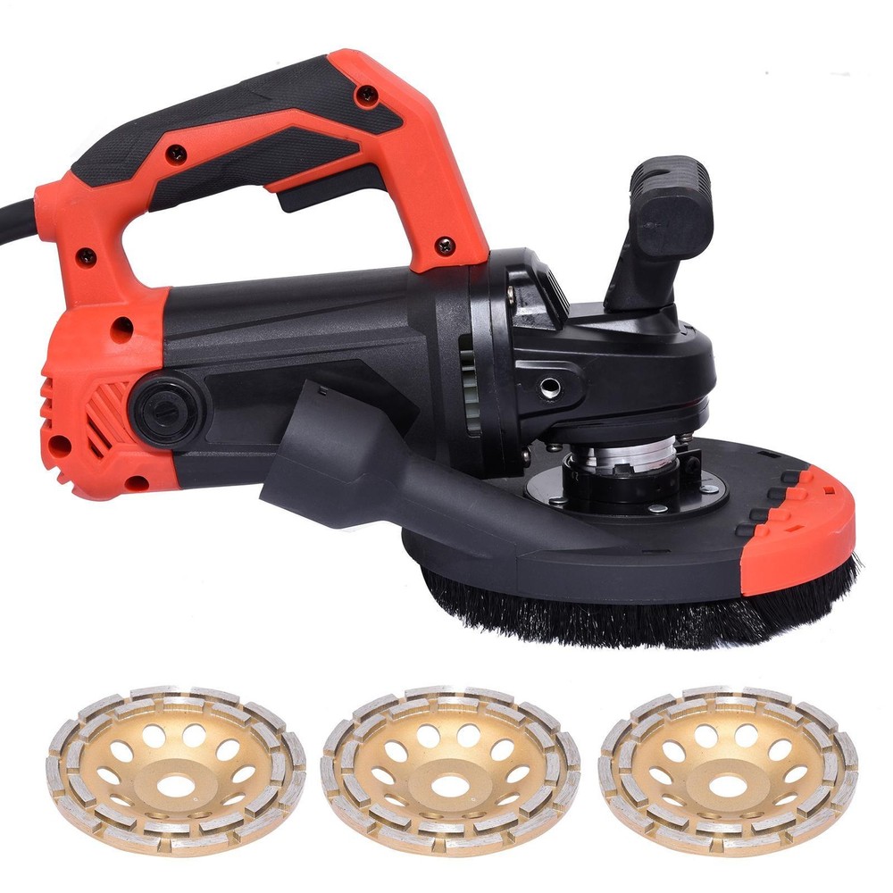Concrete Surface Grinder Sander 1800W, 6 Inch Angle Grinder Set