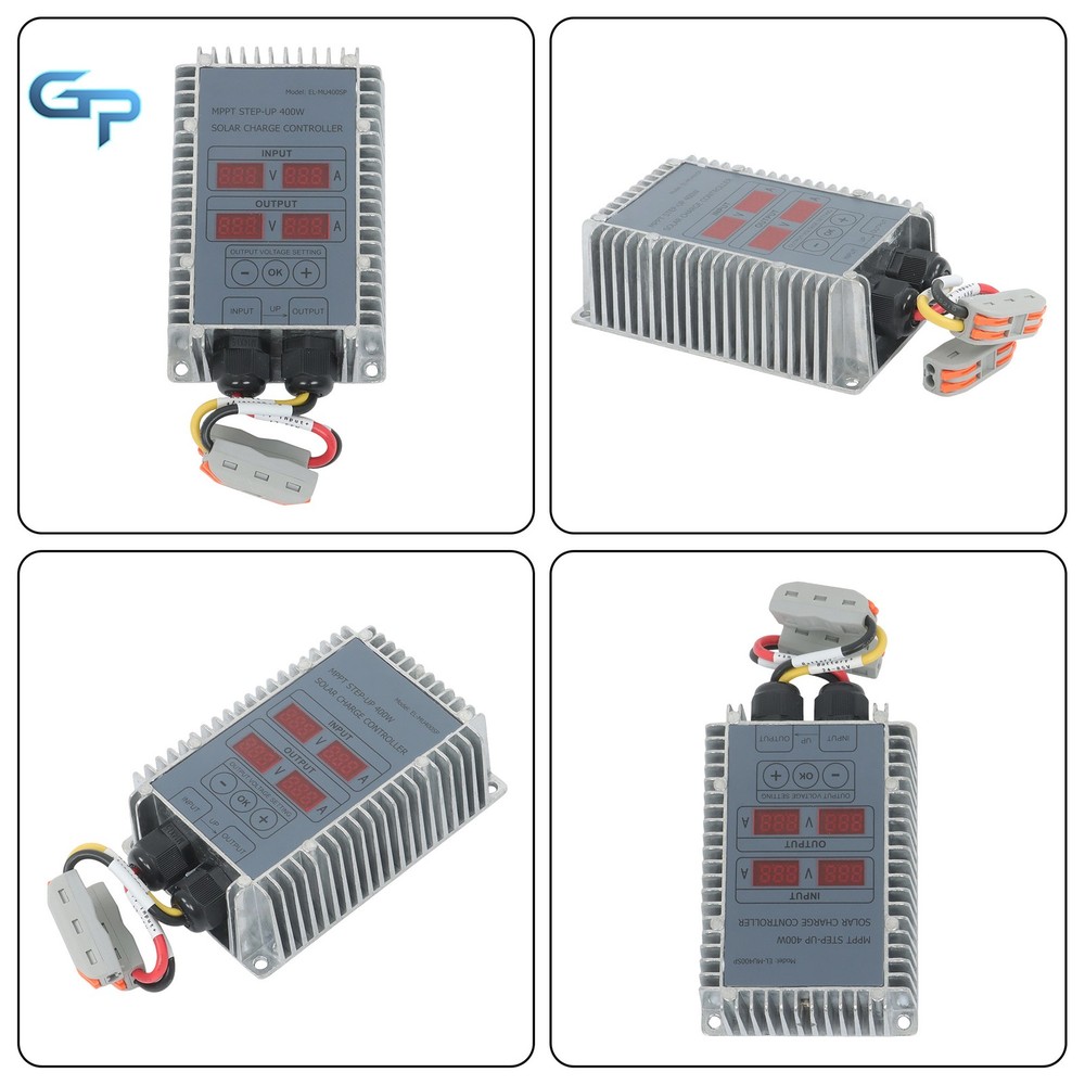 Waterproof MPPT Boost Controller 400W 24-85V Solar Panel LED Display Durable